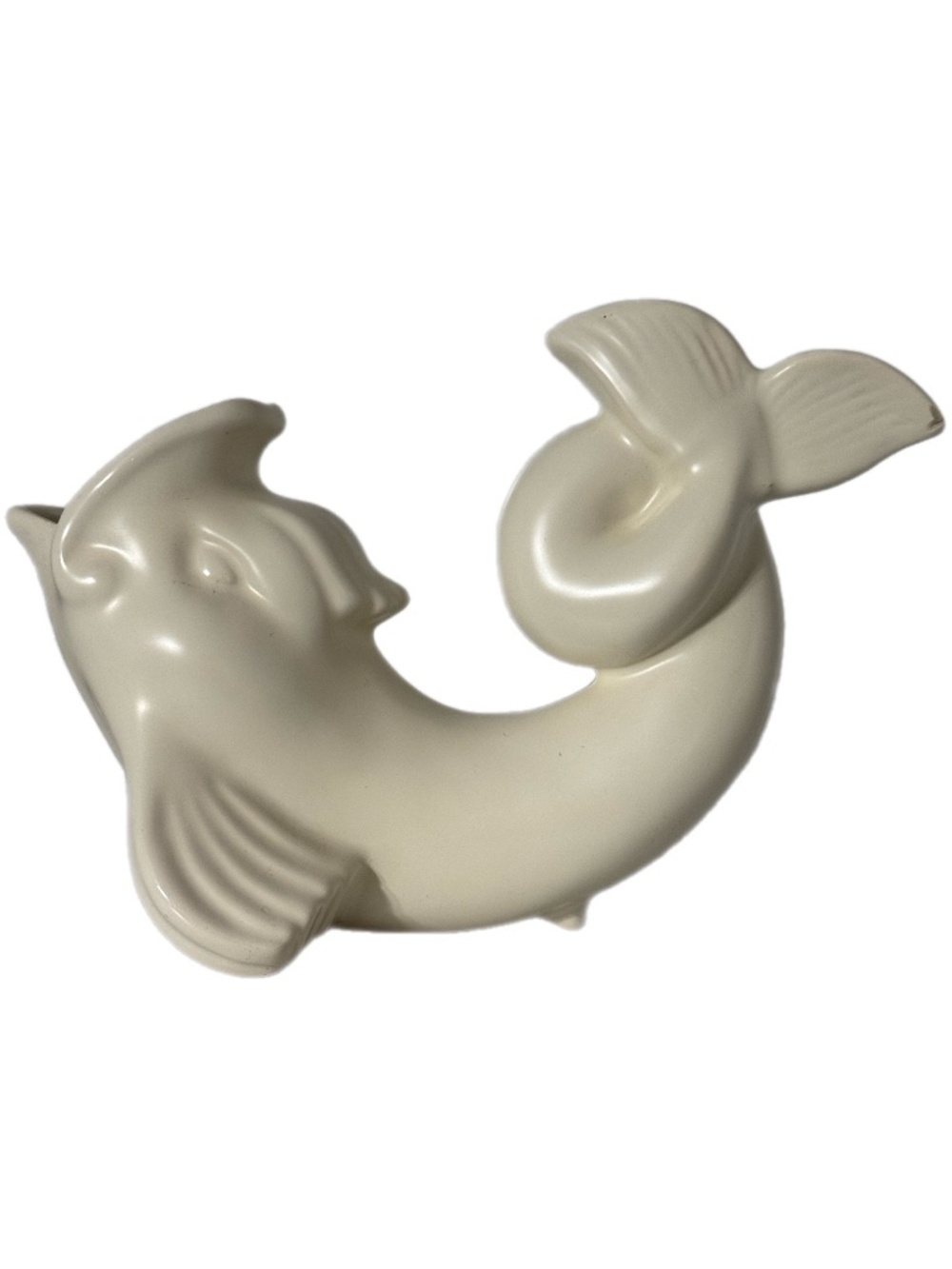 Vtg Catalina Pottery Dolphin Fish Koi Planter Vase 1930’s Gladdin McBean USA